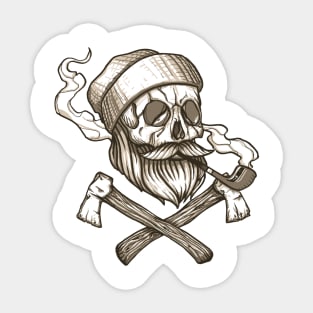 Lumberjack skull Sticker